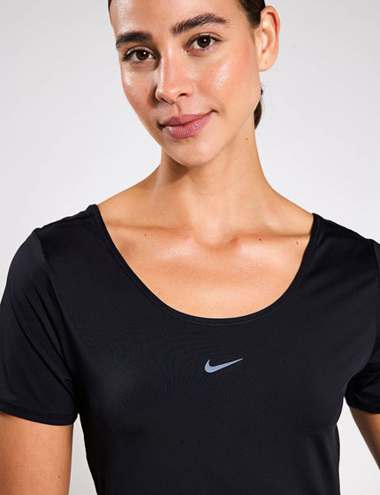 Nike One Classic Dri-FIT Short-Sleeve Cropped Twist Top - Black/Whiteimages3- The Sports Edit