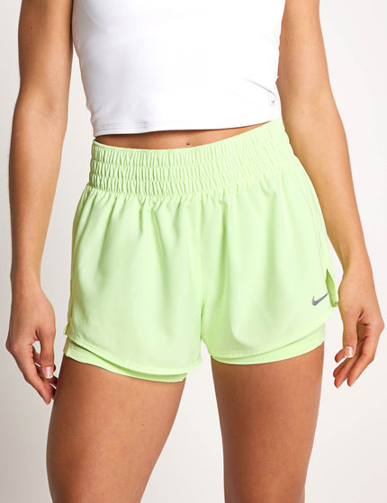Nike One Dri-FIT Mid-Rise 3" 2-in-1 Shorts - Barely Volt/Reflective Silverimages5- The Sports Edit