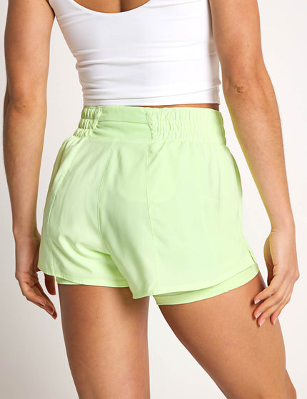 Nike One Dri-FIT Mid-Rise 3" 2-in-1 Shorts - Barely Volt/Reflective Silverimages2- The Sports Edit