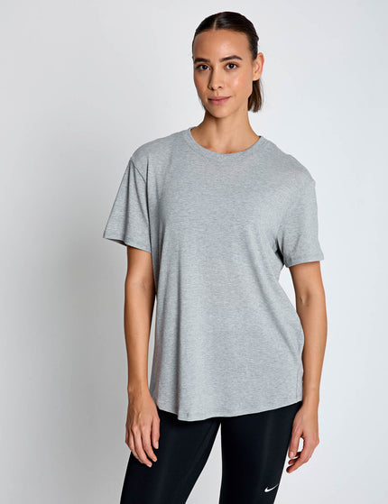 Nike One Relaxed Dri-FIT Short-Sleeve Top - Smoke Grey/Heatherimages3- The Sports Edit