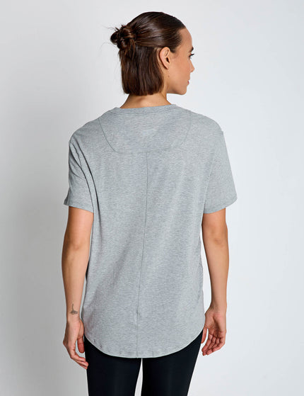 Nike One Relaxed Dri-FIT Short-Sleeve Top - Smoke Grey/Heatherimages2- The Sports Edit