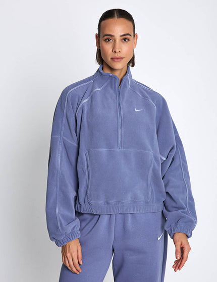 Nike One Therma-FIT Polar Half-Zip Top - World Indigo/Whiteimages1- The Sports Edit