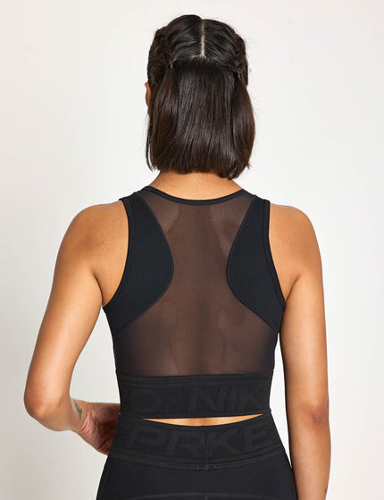 Nike Pro Dri-FIT Cropped Tank Top - Black/Whiteimages2- The Sports Edit