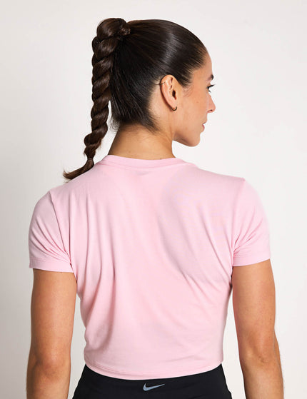 Nike Sportswear Chill Knit Cropped T-Shirt - Medium Soft Pink/Sailimages2- The Sports Edit