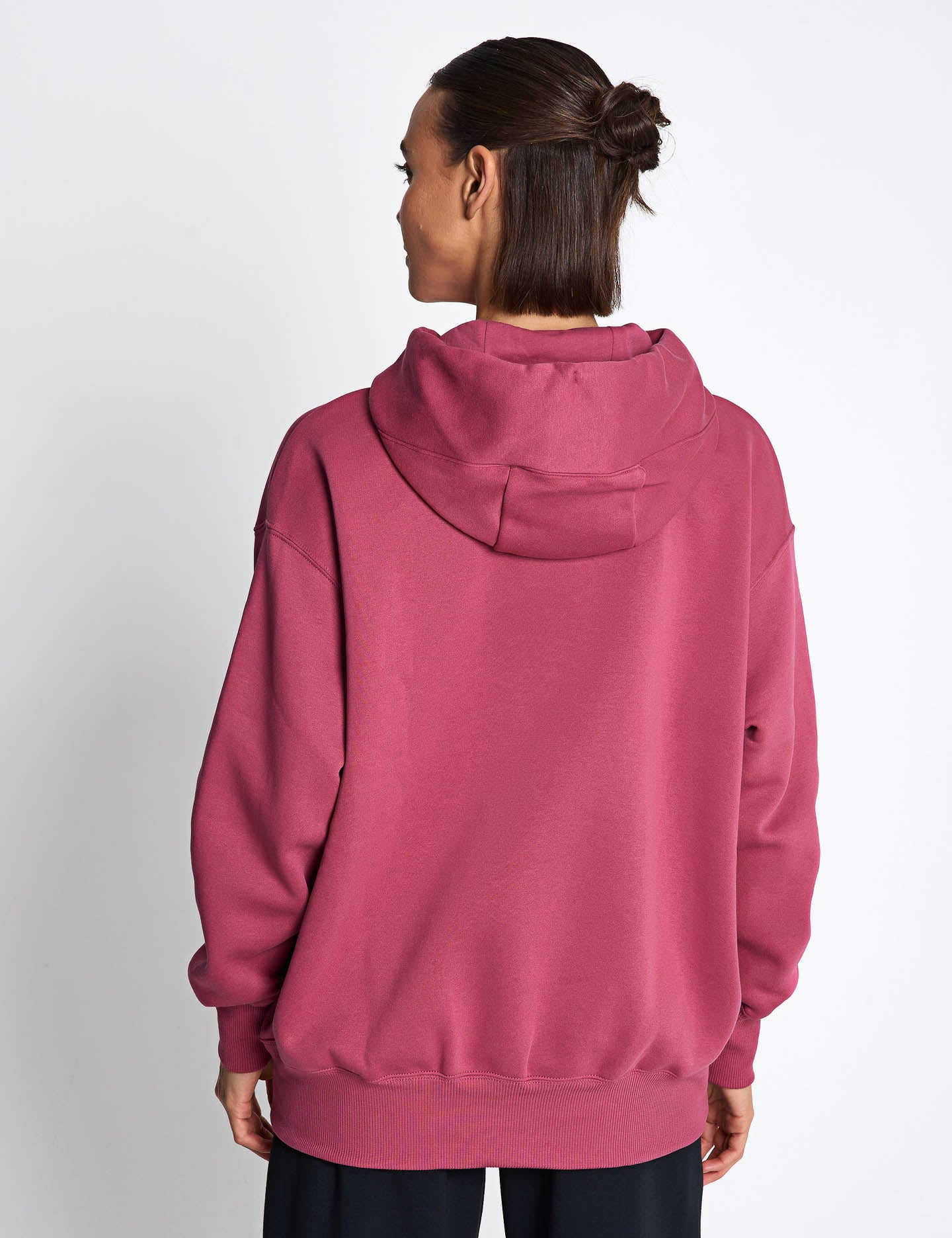 pink nike oversized hoodie