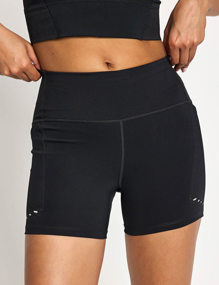 Nike Swift High Waisted 4" Tight Running Shorts - Black/Reflective Silverimages1- The Sports Edit