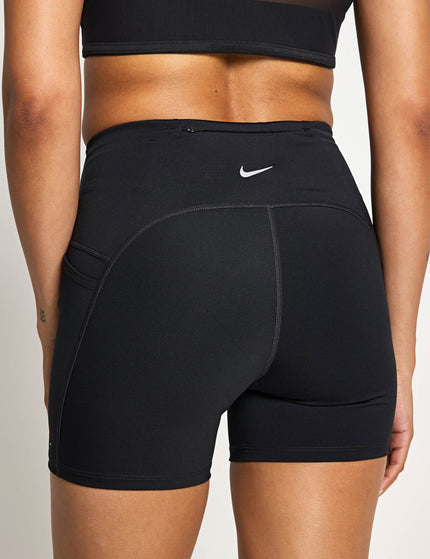Nike Swift High Waisted 4" Tight Running Shorts - Black/Reflective Silverimages2- The Sports Edit
