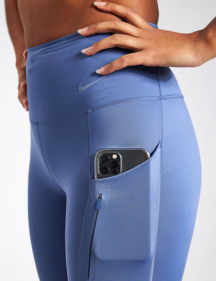 Nike Go High Waisted Leggings - Diffused Blue/Blackimages3- The Sports Edit