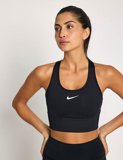 Nike Swoosh Pocket Medium-Support Sports Bra - Black/Whiteimages1- The Sports Edit