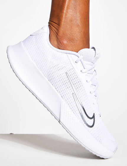 Nike NikeCourt Vapor Lite 2 Shoes - White/Pure Platinum/Metallic Silverimages2- The Sports Edit