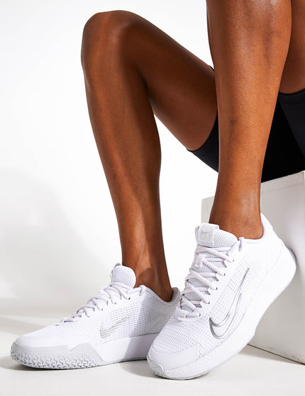 Nike NikeCourt Vapor Lite 2 Shoes - White/Pure Platinum/Metallic Silverimages6- The Sports Edit