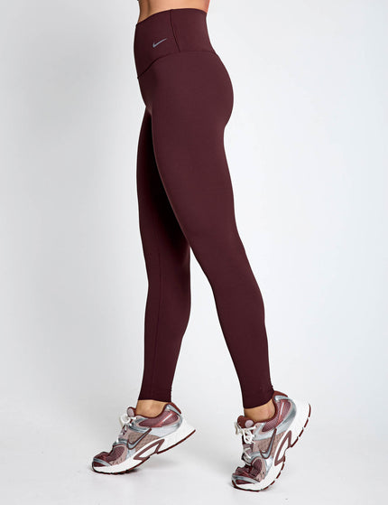 Nike Zenvy High Waisted Leggings - Burgundy Crush/Blackimages1- The Sports Edit