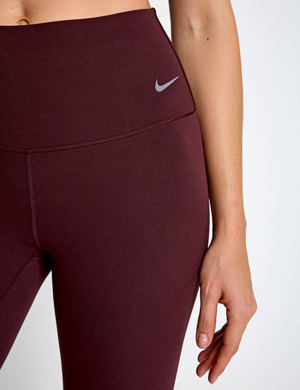 Nike Zenvy High Waisted Leggings - Burgundy Crush/Blackimages4- The Sports Edit