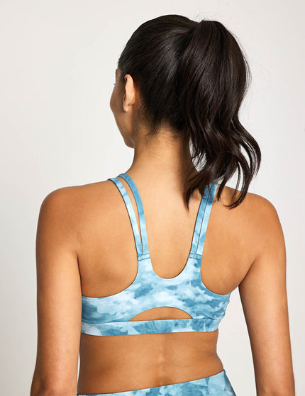 Nike Zenvy Light Support Printed Sports Bra - Smokey Blue/Whiteimages2- The Sports Edit