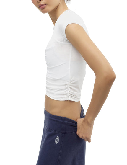FP Movement Tempo Ruched Short Sleeve Tee - Whiteimages3- The Sports Edit