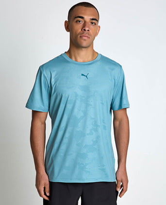 Cloudspun Embossed Short Sleeve T-Shirt - Baltic Sea Blue