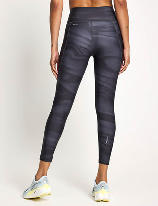 Run Velocity Print Tights - Black