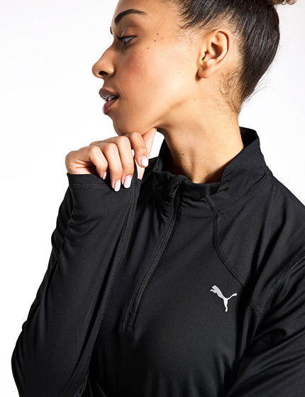 PUMA Run Cloudspun Quarter Zip Pullover - Blackimages3- The Sports Edit