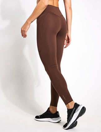 Cloudspun High Waisted Full-Length Tights - Espresso Brown