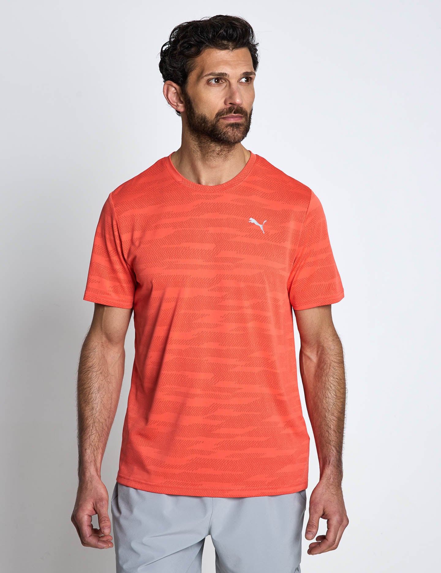 PWRTRAIN Jacquard Short Sleeve T Shirt Glamour