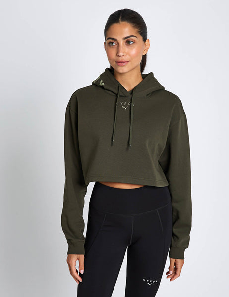 PUMA | Puma x Hyrox Heavyweight Hoodie - Dark Olive | The