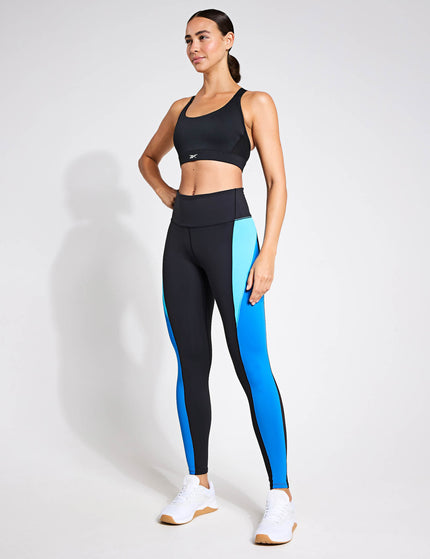 Reebok Lux High Waisted Legging - Black/Kinetic Blueimages5- The Sports Edit