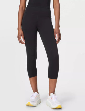 Power Cropped Gym Leggings - Black