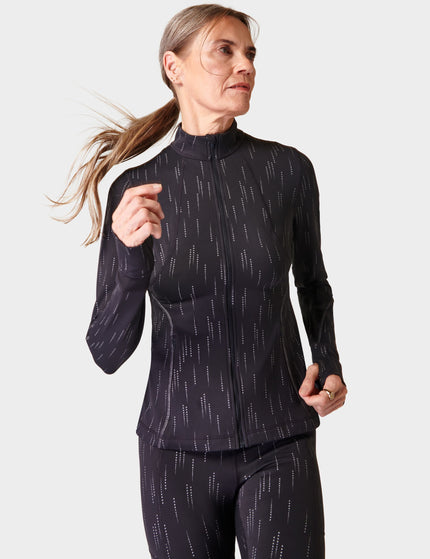 Sweaty Betty Therma Bost Running Zip Up - Grey Reflective Printimages1- The Sports Edit