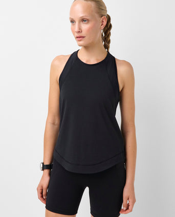 Breathe Easy Mesh Run Vest Top - Black