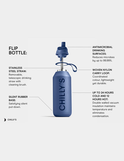 Chilly's Series 2 Flip Water Bottle 500ml - Morning Hazeimages6- The Sports Edit