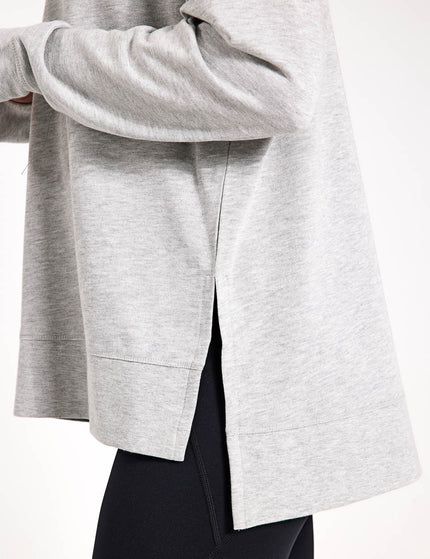 Sweaty Betty After Class Longline Sweatshirt - Light Grey Marlimages3- The Sports Edit