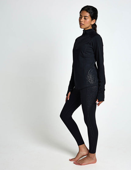 Sweaty Betty Ultimate Studio Grippy Half Zip - Blackimages6- The Sports Edit