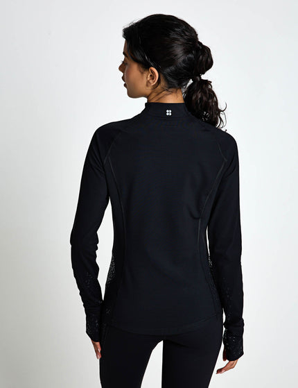 Sweaty Betty Ultimate Studio Grippy Half Zip - Blackimages2- The Sports Edit