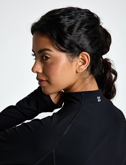 Sweaty Betty Ultimate Studio Grippy Half Zip - Blackimages4- The Sports Edit