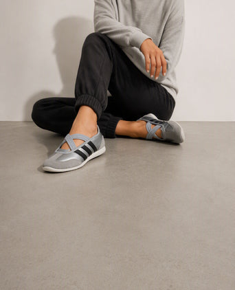 Barreda Mary Jane Shoes - Silver Metallic/Core Black/Off White