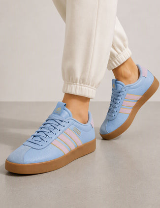 VL Court 3.0 Shoes - Clear Sky/Clear Pink/Gold Metallic