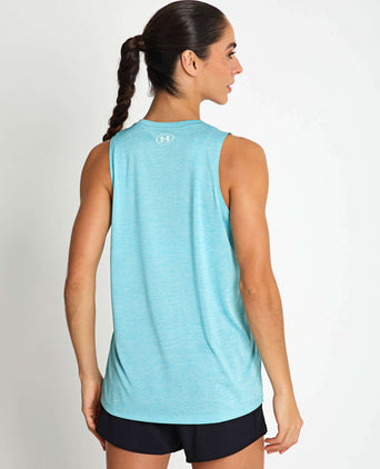 UA Tech Twist Tank - Blue Haze/White