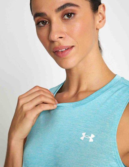 Under Armour UA Tech Twist Tank - Blue Haze/Whiteimages3- The Sports Edit