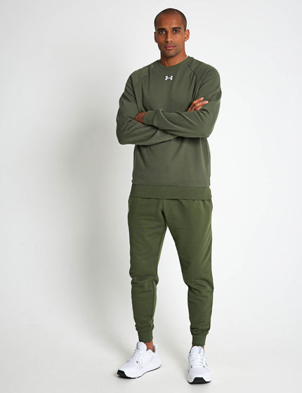 Under Armour Rival Fleece Crew - Marine OD Greenimages4- The Sports Edit