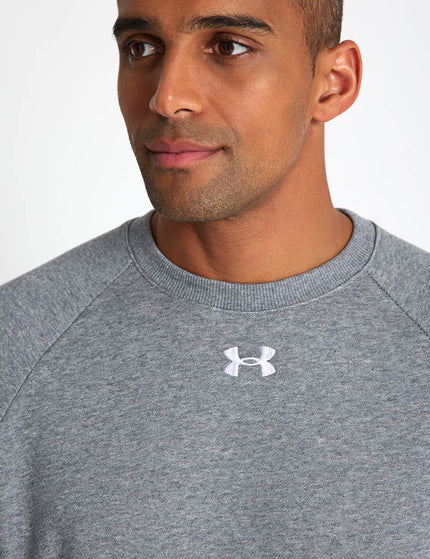 Under Armour Rival Fleece Crew - Castlerock/Light Heatherimages3- The Sports Edit