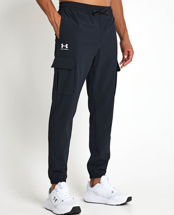 Vibe Woven Cargo Pants - Black/White