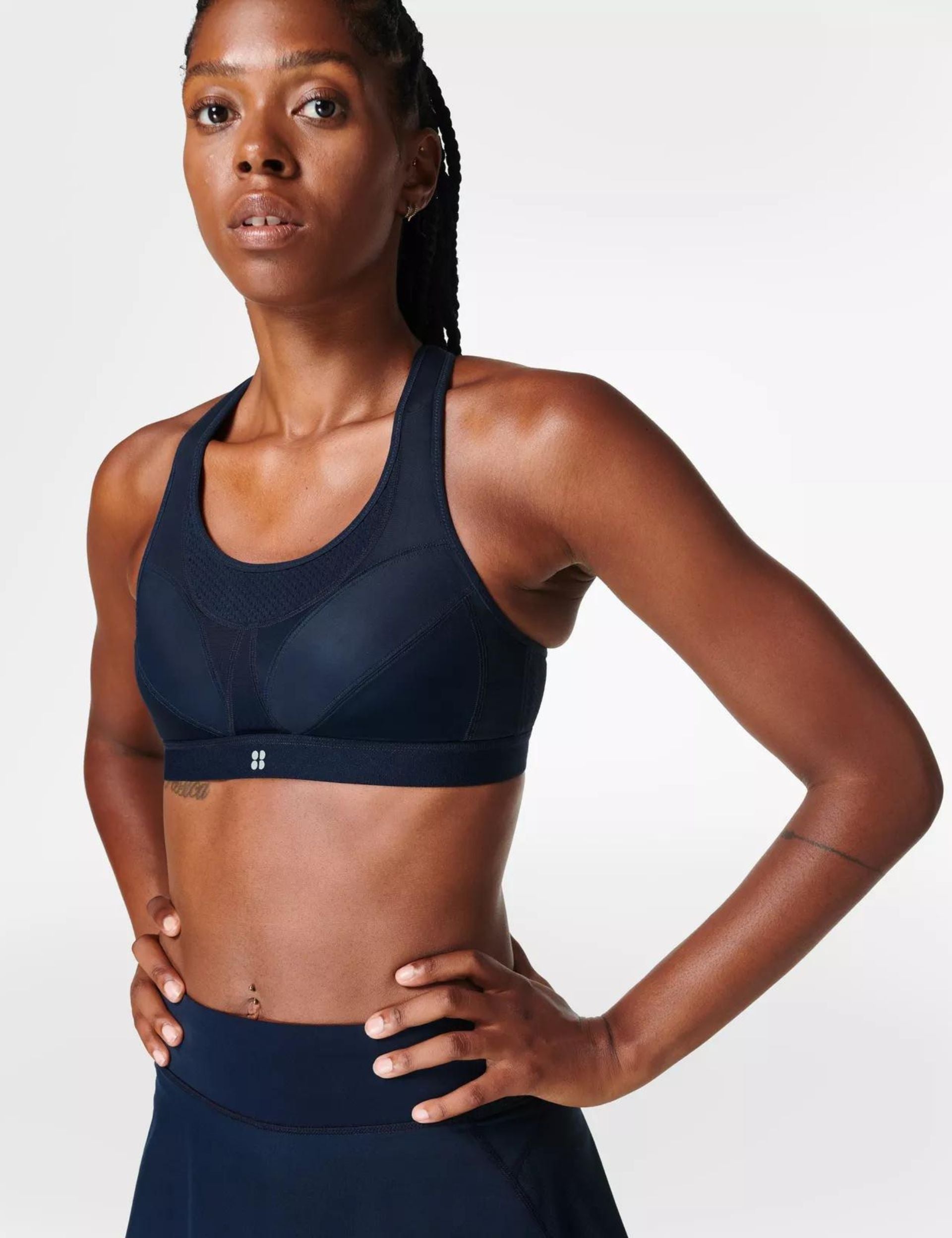 Ultra Running high support sports bra Navy Blue