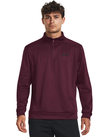 Under Armour Armour Fleece 1/4 Zip - Dark Maroon/Blackimages1- The Sports Edit