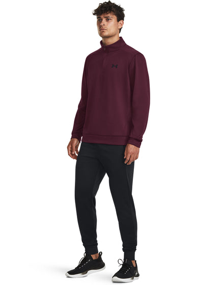 Under Armour Armour Fleece 1/4 Zip - Dark Maroon/Blackimages2- The Sports Edit