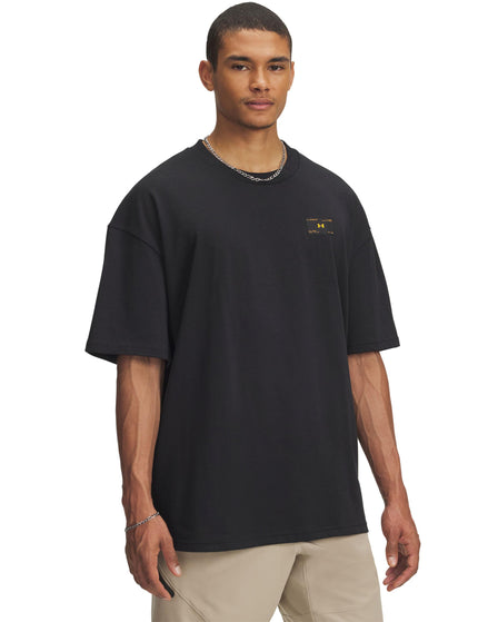 Under Armour Heavyweight Woven Label Short Sleeve - Black/Blackimages1- The Sports Edit