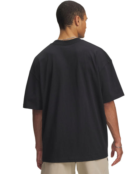 Under Armour Heavyweight Woven Label Short Sleeve - Black/Blackimages3- The Sports Edit