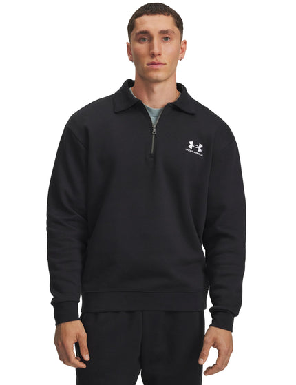 Under Armour Icon Fleece 1/4 Zip - Black/Blackimages1- The Sports Edit