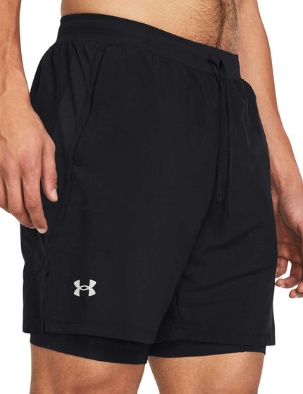 Under Armour Launch 7'' 2-In-1 Shorts - Black/Black/Reflectiveimages2- The Sports Edit