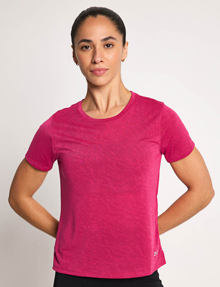 Under Armour Launch Camo Short Sleeve - Shaded Fuchsia/Reflectiveimages1- The Sports Edit