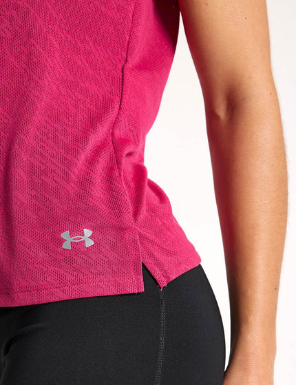Under Armour Launch Camo Short Sleeve - Shaded Fuchsia/Reflectiveimages3- The Sports Edit